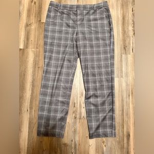 Liverpool dress pants - Gray and white plaid with thin blue stripe sz 31 (12)